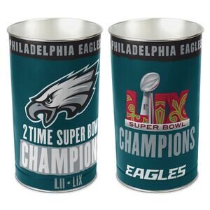 Philadelphia Eagles  Trash Can Metal Champs Office Dorm  NFL New Green